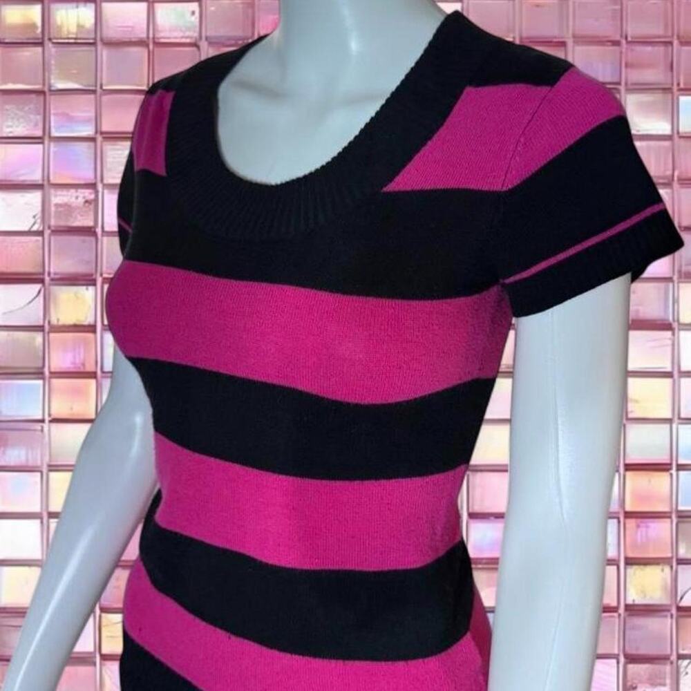 Y2k deadstock hot pink striped